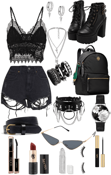 Edgy black fit