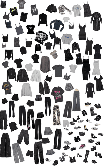 Black and Grey Wardrobe