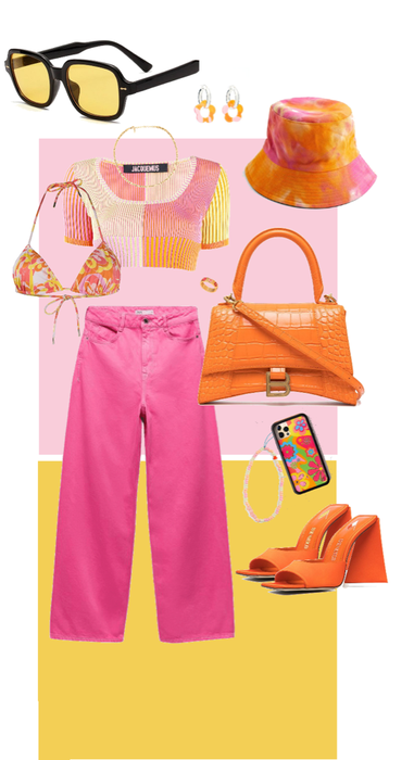 SS21: orange and pink at the beach