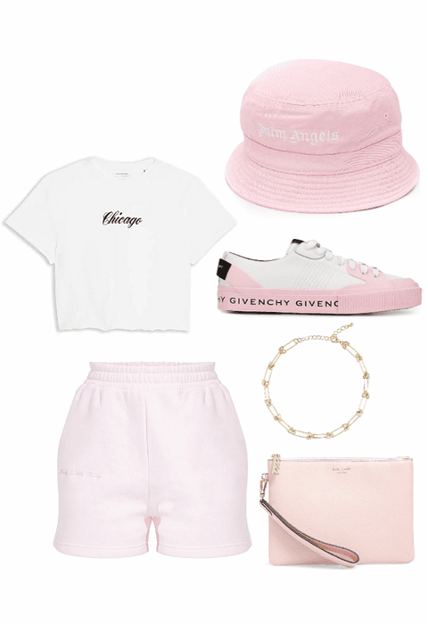 Pink and White Bucket Hat