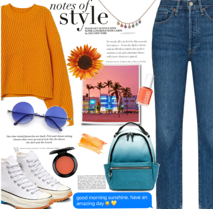 Notes of style: orange and blue