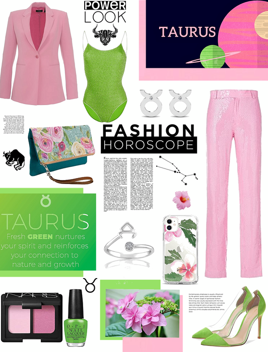 Taurus- Spirit colors.  pink n green.  power look