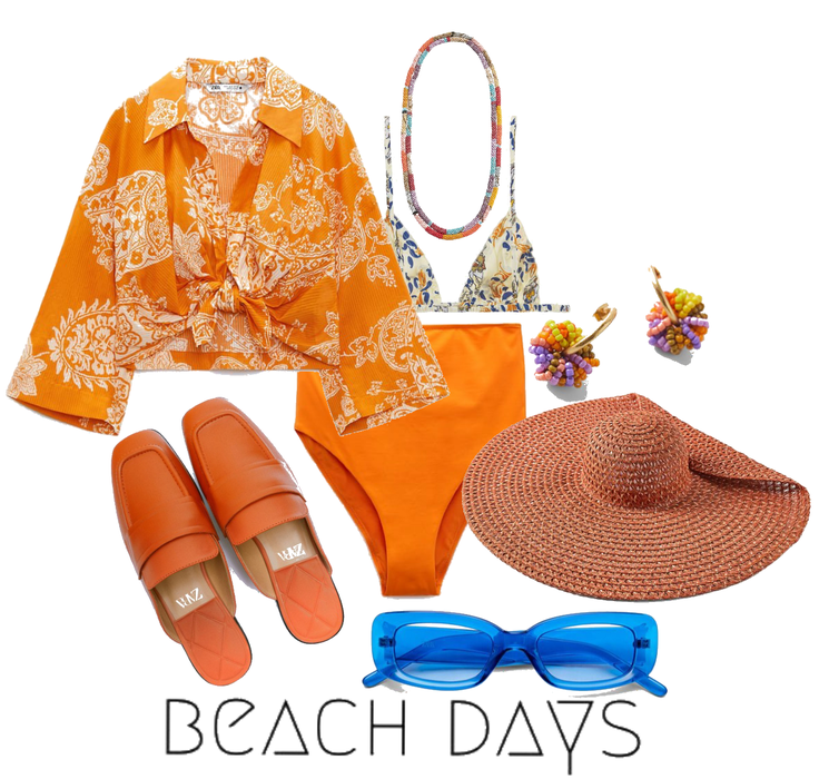 summer orange beach day