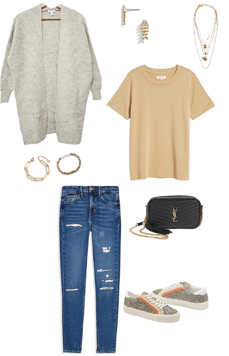 Basic fall cardigan outfit