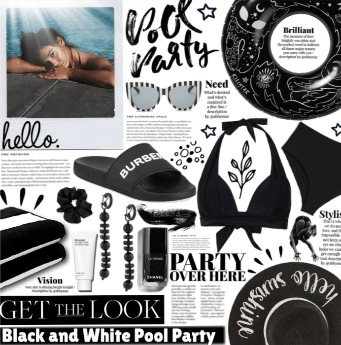 Get The Look: black and white pool party|
