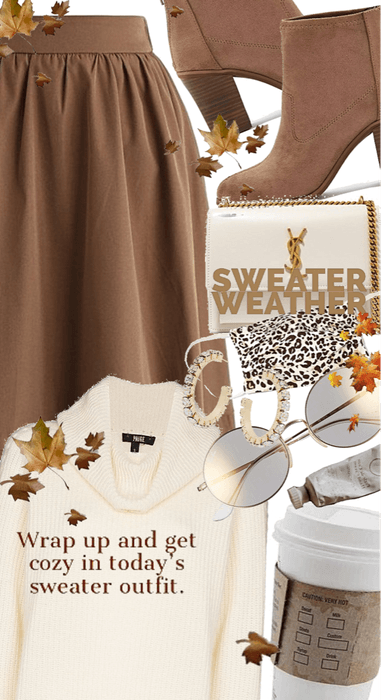 sweater weather in beige and browns for fall