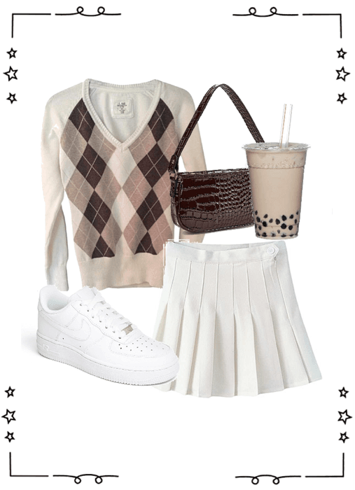 Trendy Fall Argyle Sweater Outfit