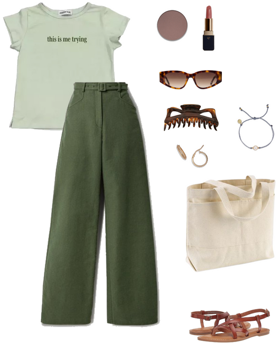Green tshirt outfit