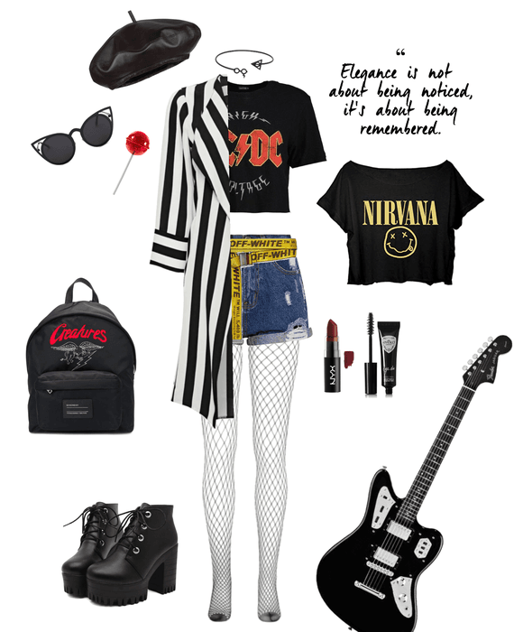 gothic / grunge concert outfit