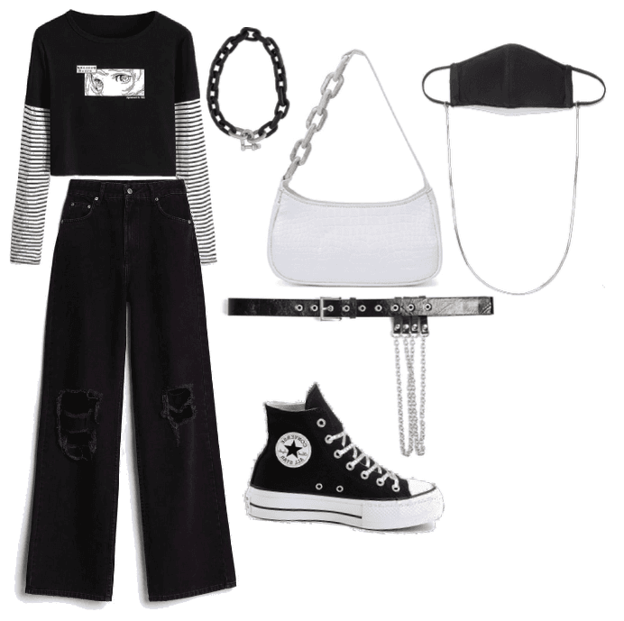 Casual grunge outfit
