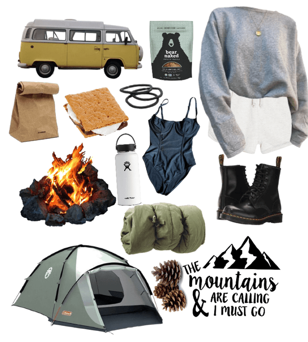 camping or hiking