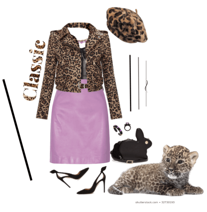 Leopard, Leather, and a Pop of Purple!