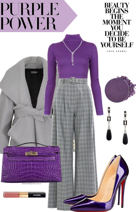 purple + grey
