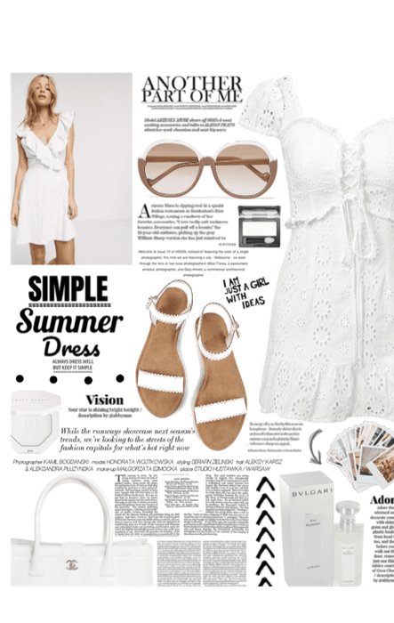 white simple dress