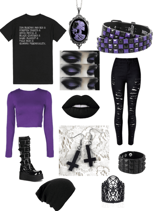 black and purple aesthetic