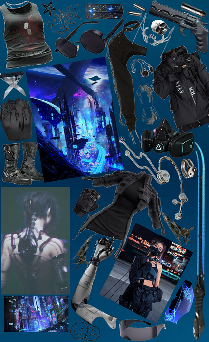 Cyberpunk blue