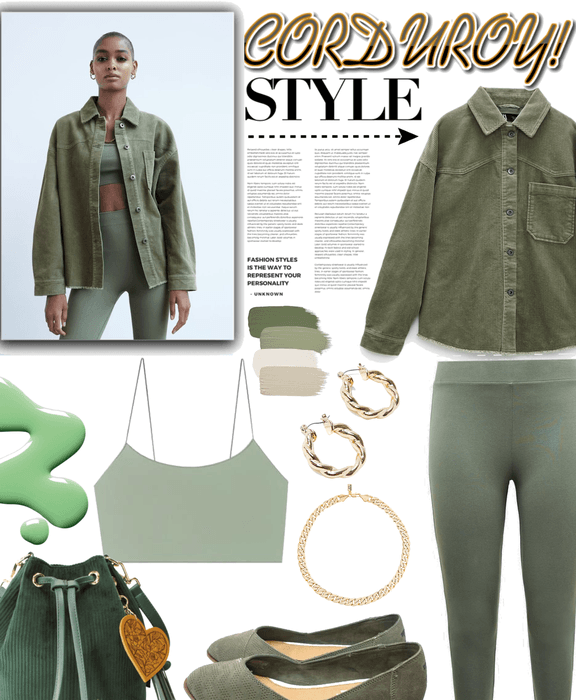 corduroy style in green