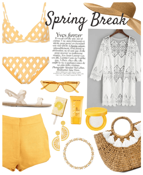 Yellow Bikini on Spring Break