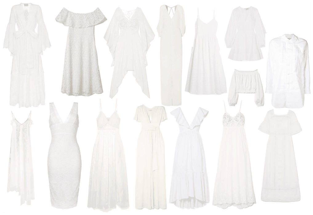 White Dress Collage