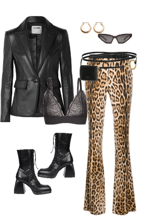 leather, leopard....and lace.