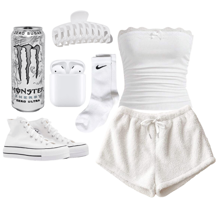 all white cozy lounging fit