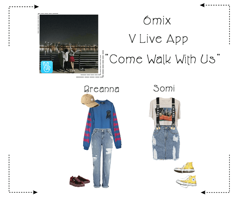 《6mix》V Live App: Breanna & Somi Walking Around