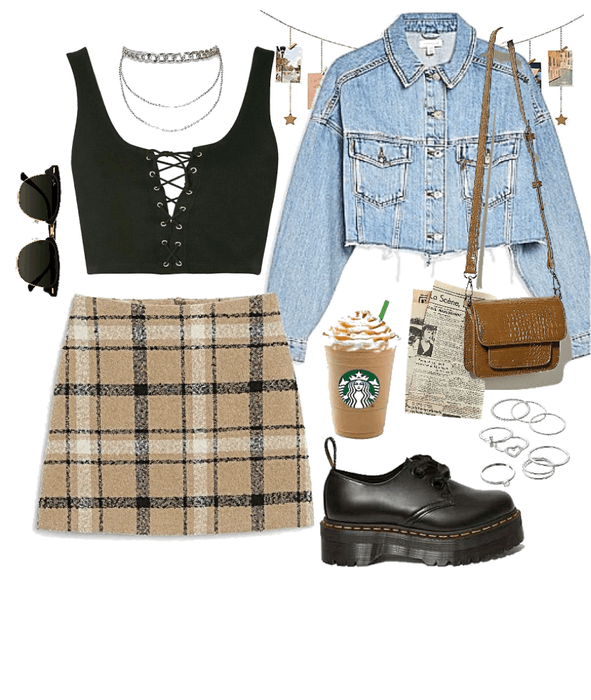 plaid skirt outfit