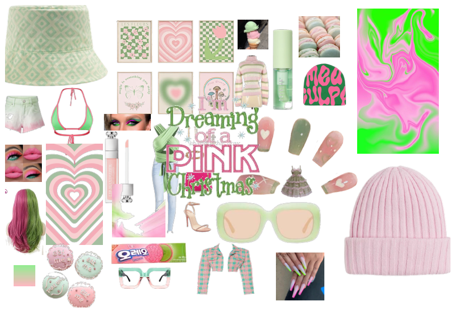 green & pink mixed aint its so Cute?