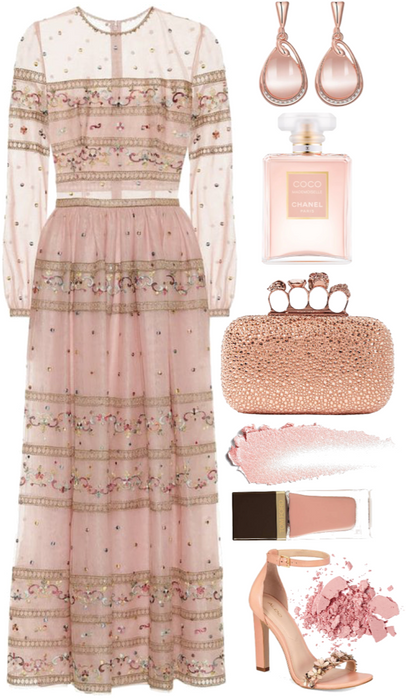 sheer pink dress