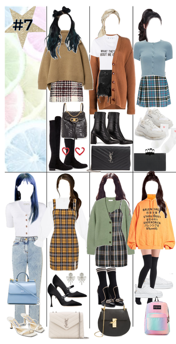 Outfit Idea - Fashion Idea - KPOP Idol 7 Members