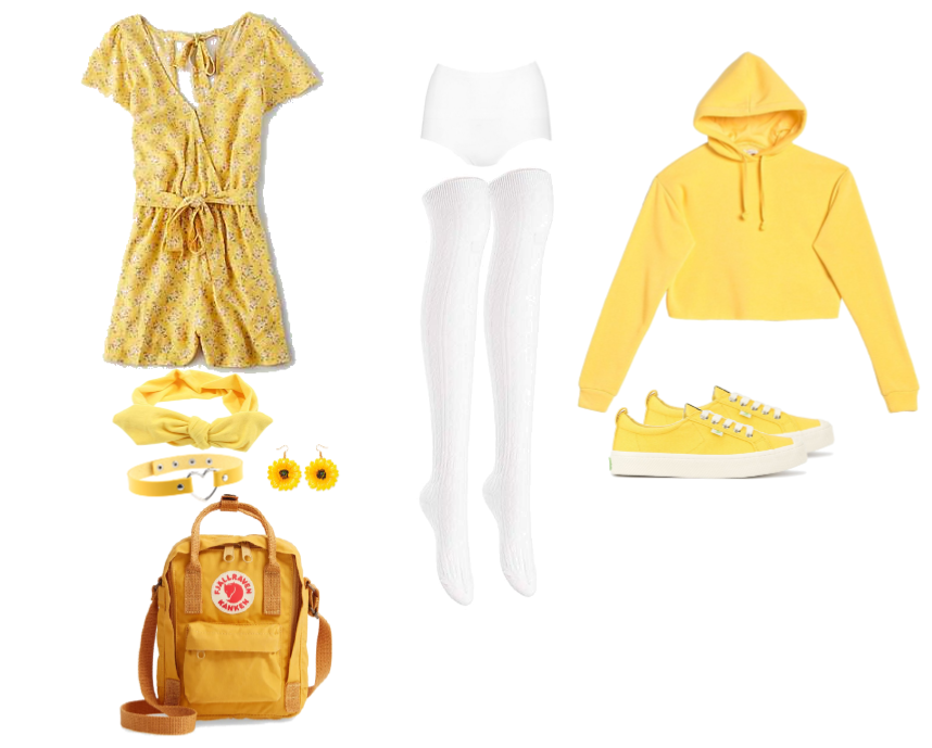 Cute yellow school outfit
