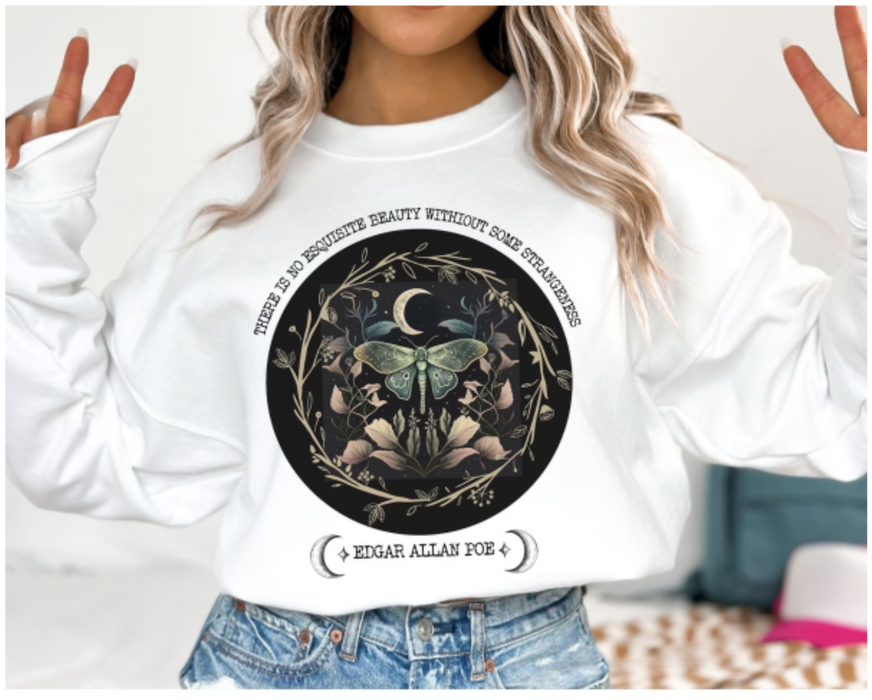 Edgar Allan Poe Fairycore Night Garden Sweatshirt