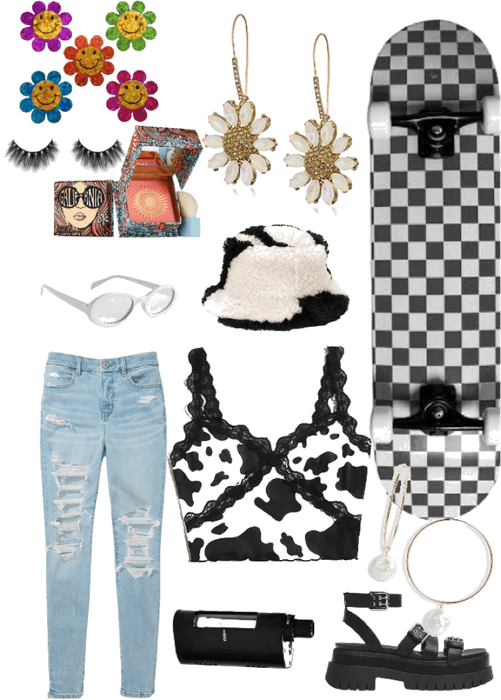 here’s a cow print indie outfit what should I do next