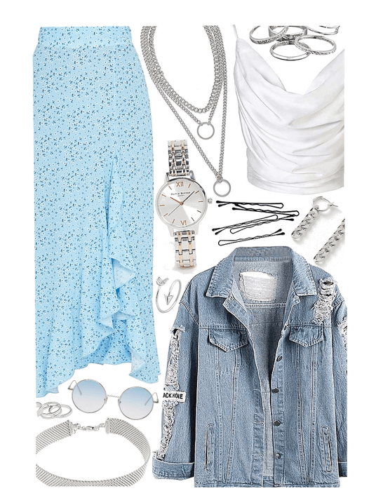 OUTFIT INSPIRATION: Sky Blue and a Silver Lining