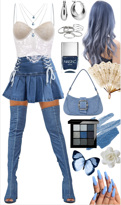denim and lace