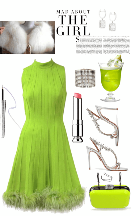 Acid Green Cocktail Dress