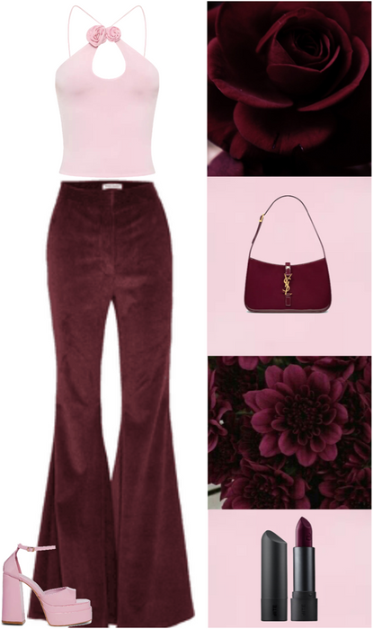 Pink and Maroon