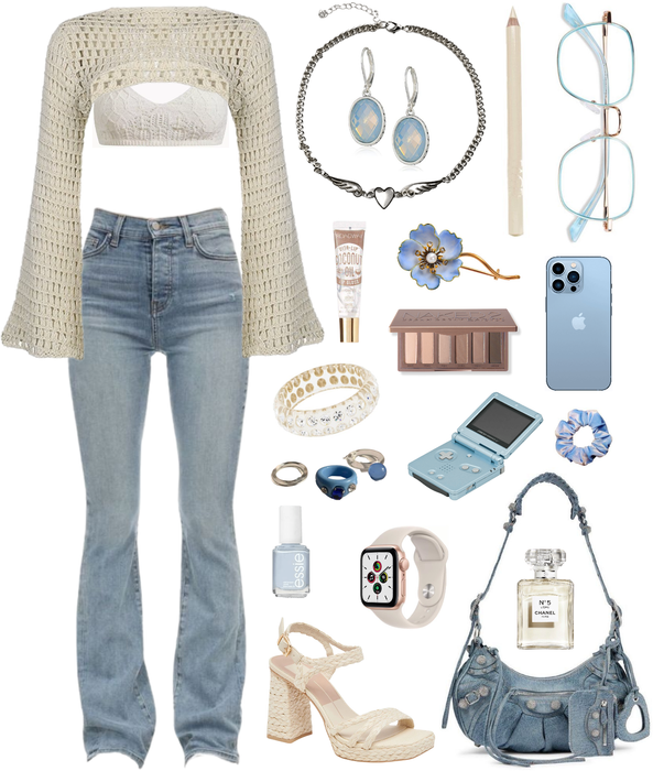 Beige and Blue