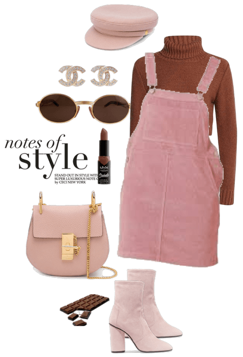 pink + chocolate brown!