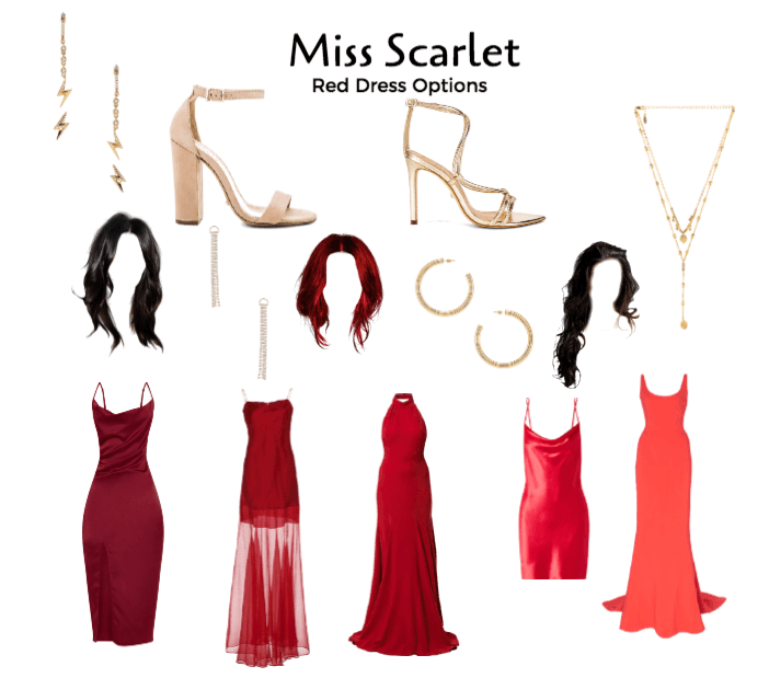 Miss Scarlet, Red Dress Options