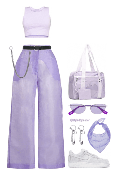 Edgy Pastel Purple Outfit E-Girl Soft Girl