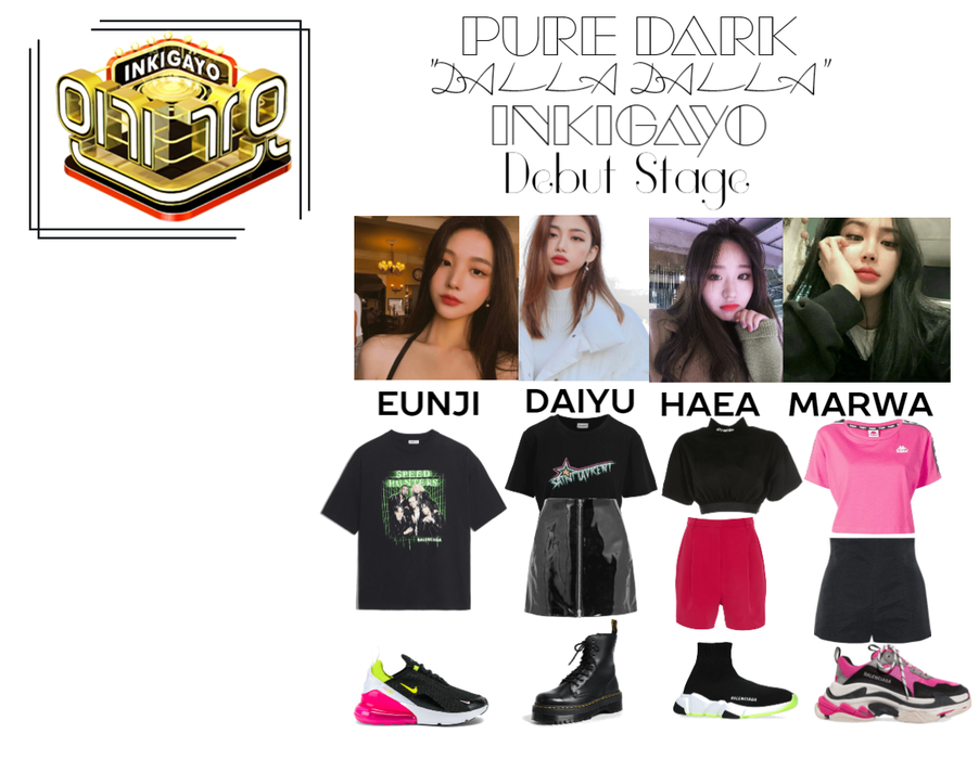 Pure Dark "Dalla Dalla" debut stage Inkigayo