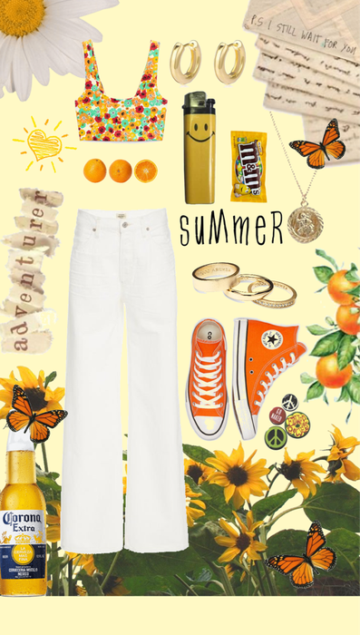 yellow/orange summer outfit