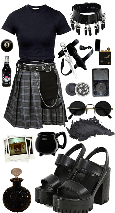 Grunge Black Outfit Set