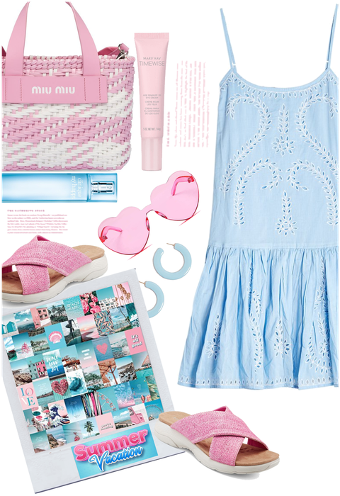 Blue & pink " summer"