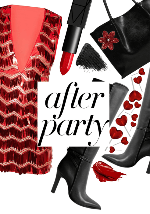 after party in red and black