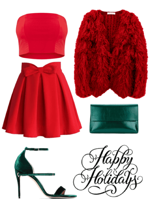 Red Holiday Party Look