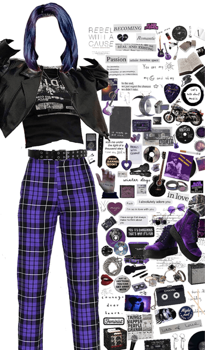the color deep purple as a person