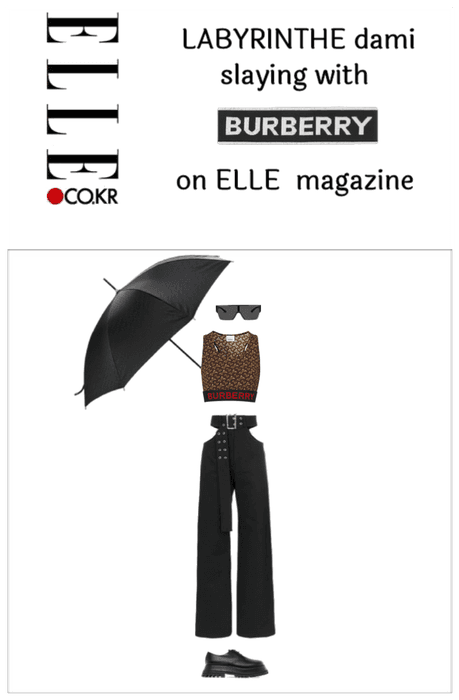 Dami 'a Burberry 2nd outfit on ELLE magazine