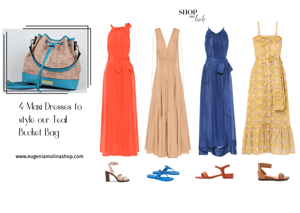 4 Maxi Dresses to style with our Bucket Bag